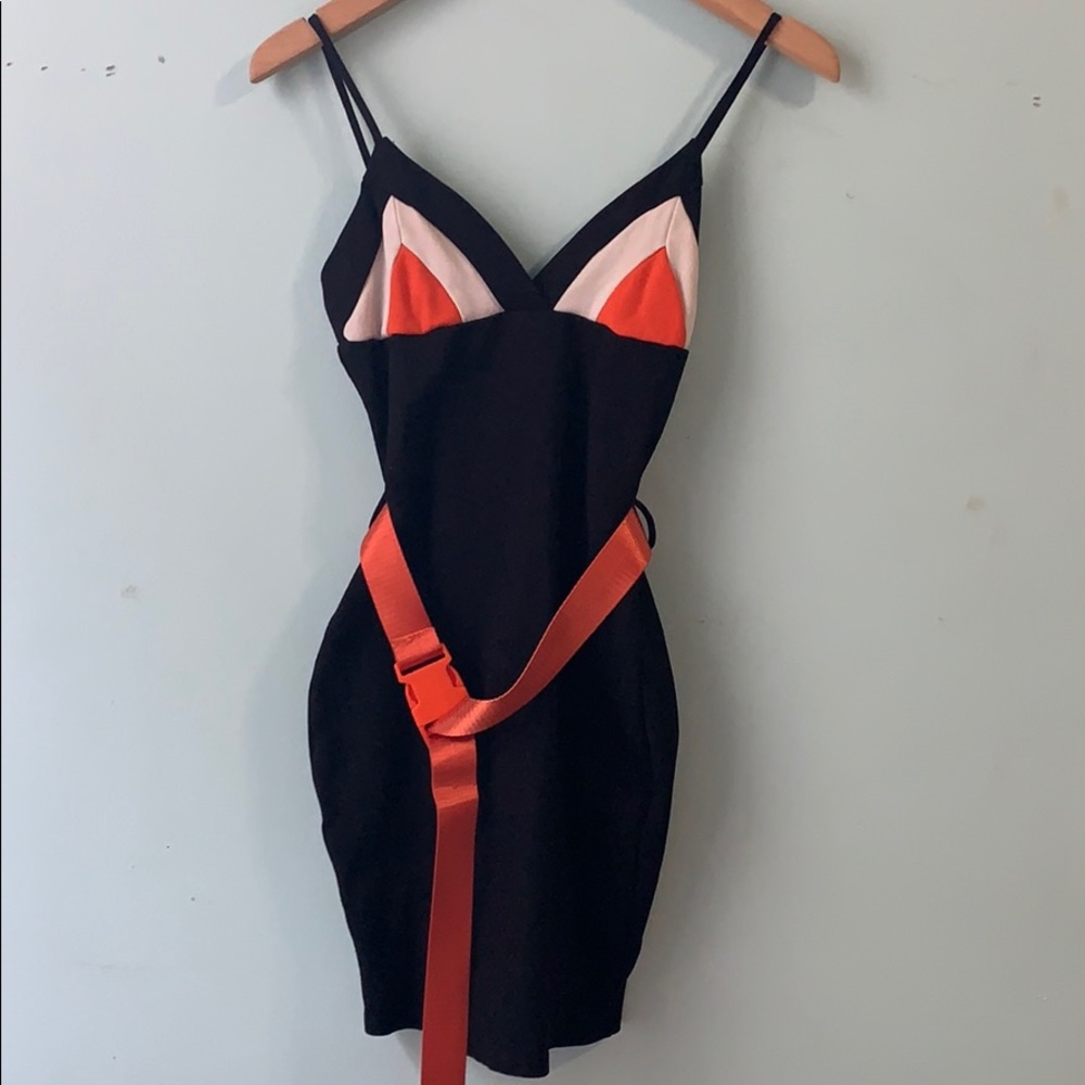 Buckle front dress